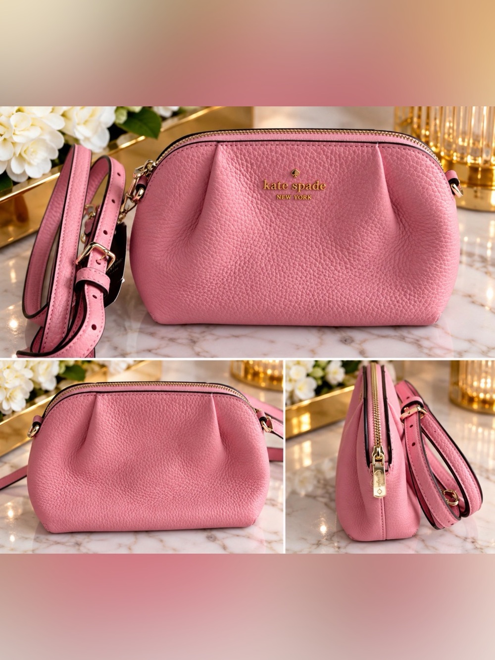 🩷 Kate Spade Pink Leather Crossbody Bag